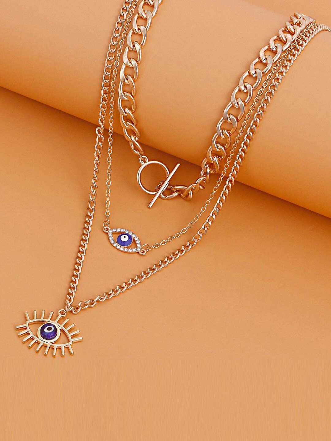 

Jewels Galaxy Gold-Plated & Blue Layered Necklace