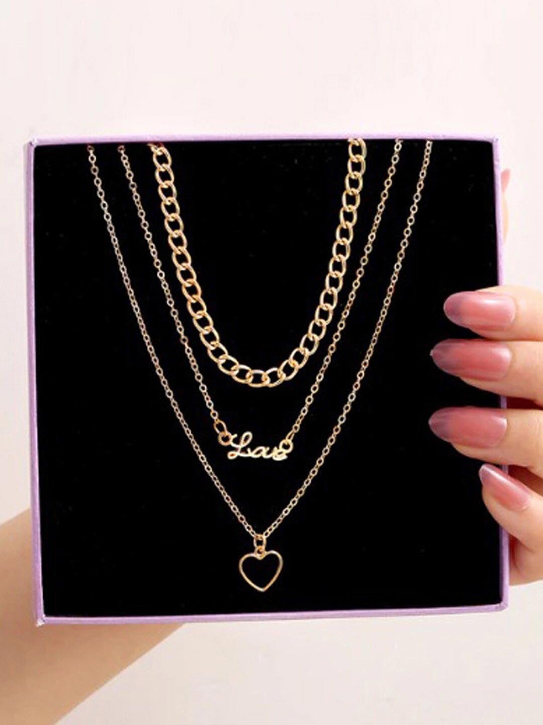

Jewels Galaxy Gold-Toned Gold-Plated Layered Necklace