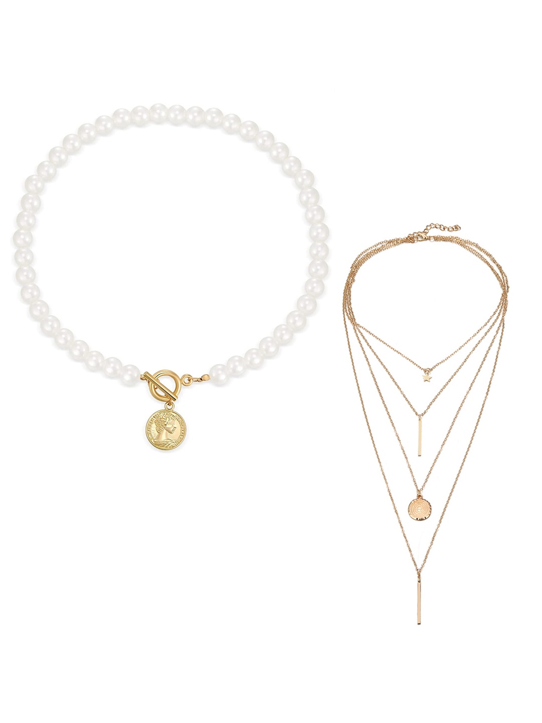 

Jewels Galaxy Set Of 2 Gold-Plated Necklace