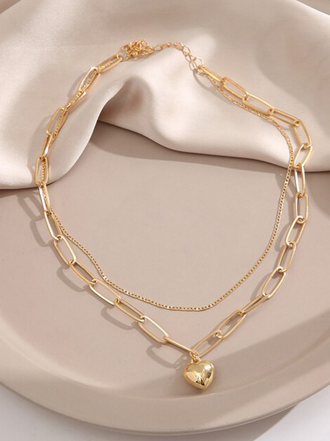 

Jewels Galaxy Gold-Toned Gold-Plated Layered Necklace