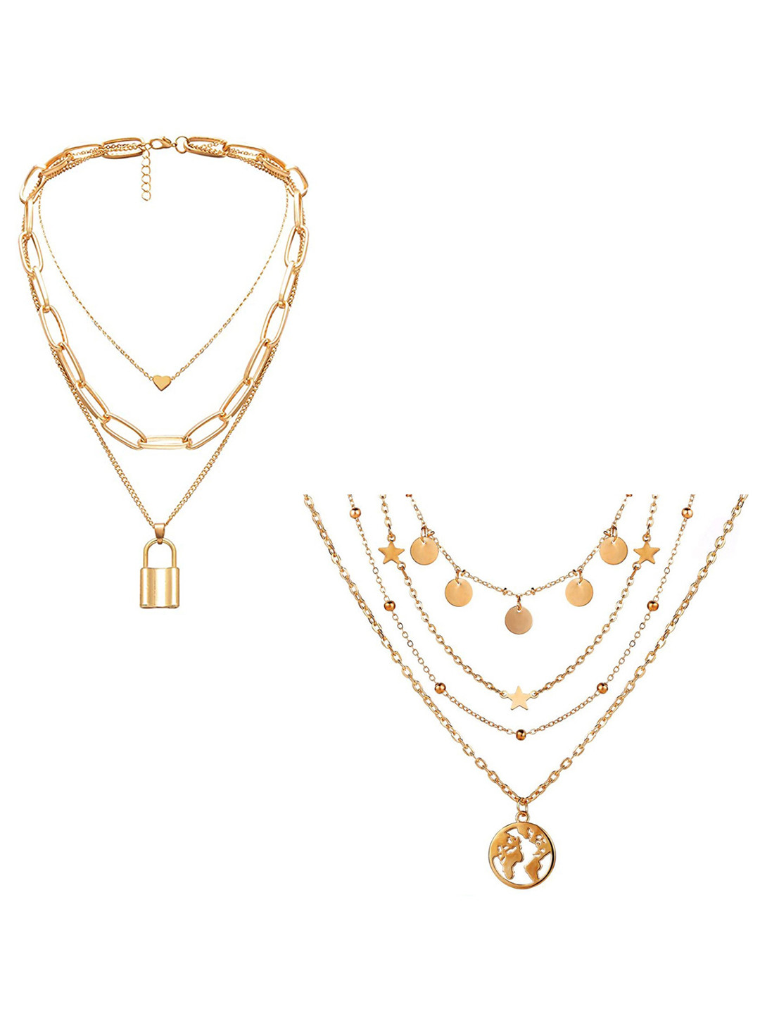 

Jewels Galaxy Set Of 2 Gold-Plated Necklace