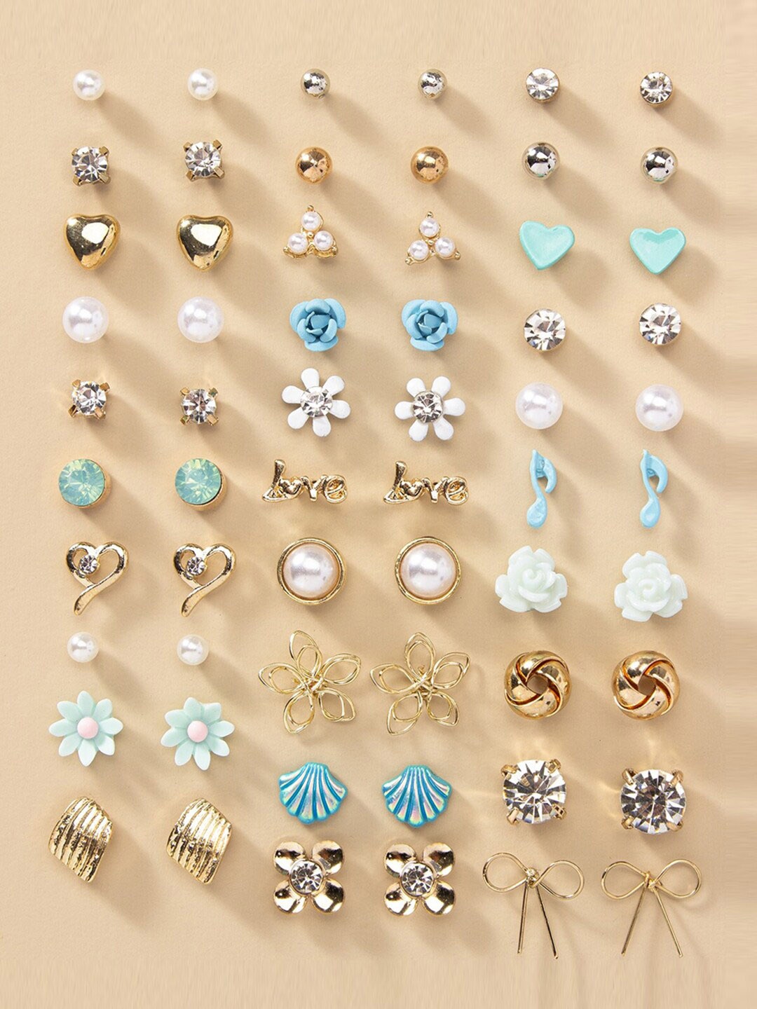 

Jewels Galaxy Multicoloured Contemporary Studs Earrings, Multi