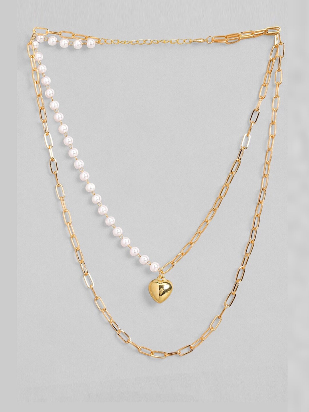 

Jewels Galaxy Gold-Toned & White Gold-Plated Layered Necklace