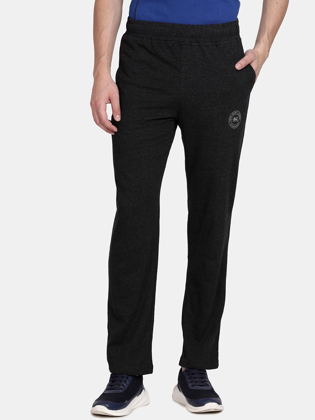 Pepe Jeans Men Grey Solid Cotton Track Pants