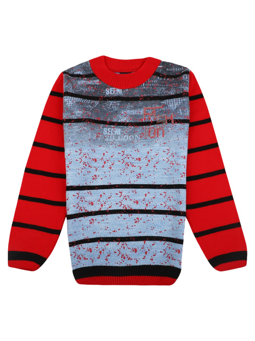 

V-Mart Boys Red Printed Round Neck Pullover Sweatshirt