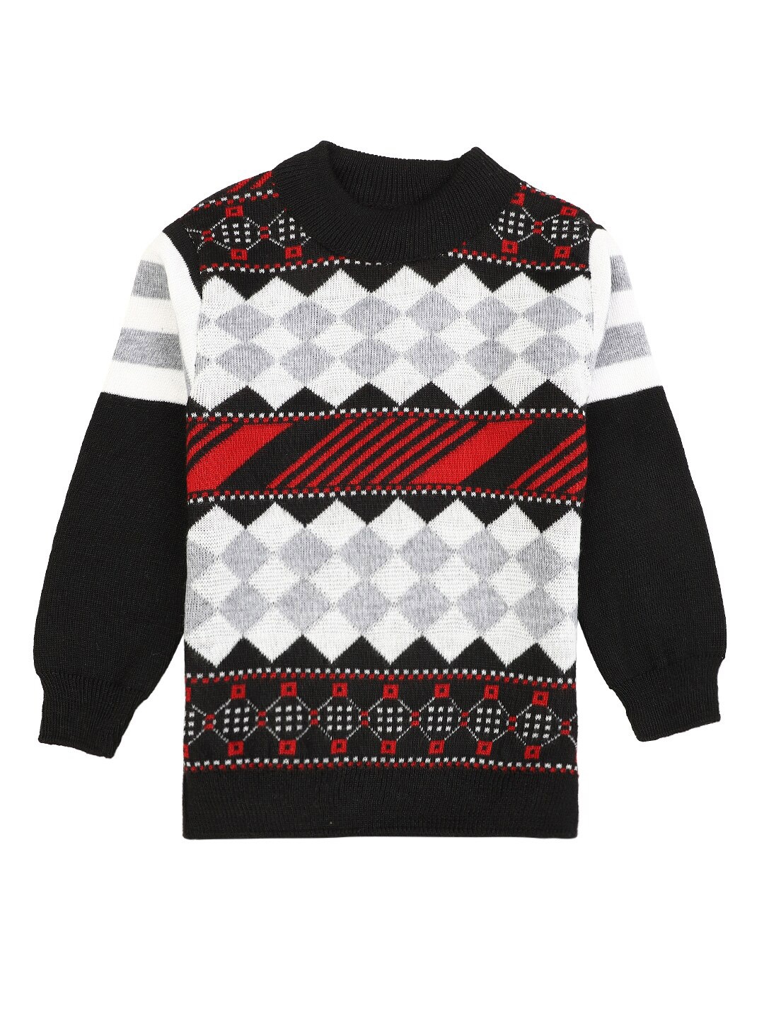 

V-Mart Boys Black & Red Printed Pullover Sweatshirt