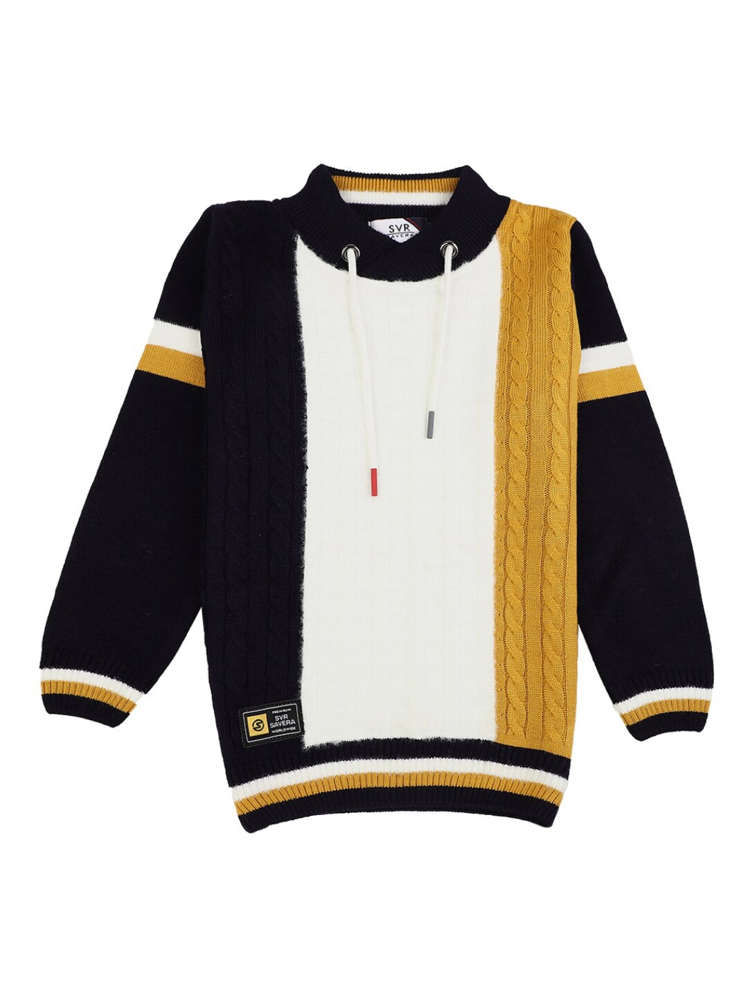 

V-Mart Boys Mustard Striped Sweatshirt