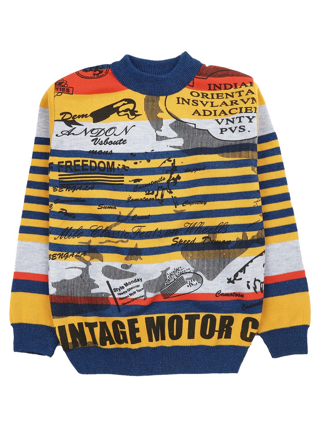 

V-Mart Boys Blue Printed Round Neck Sweatshirt