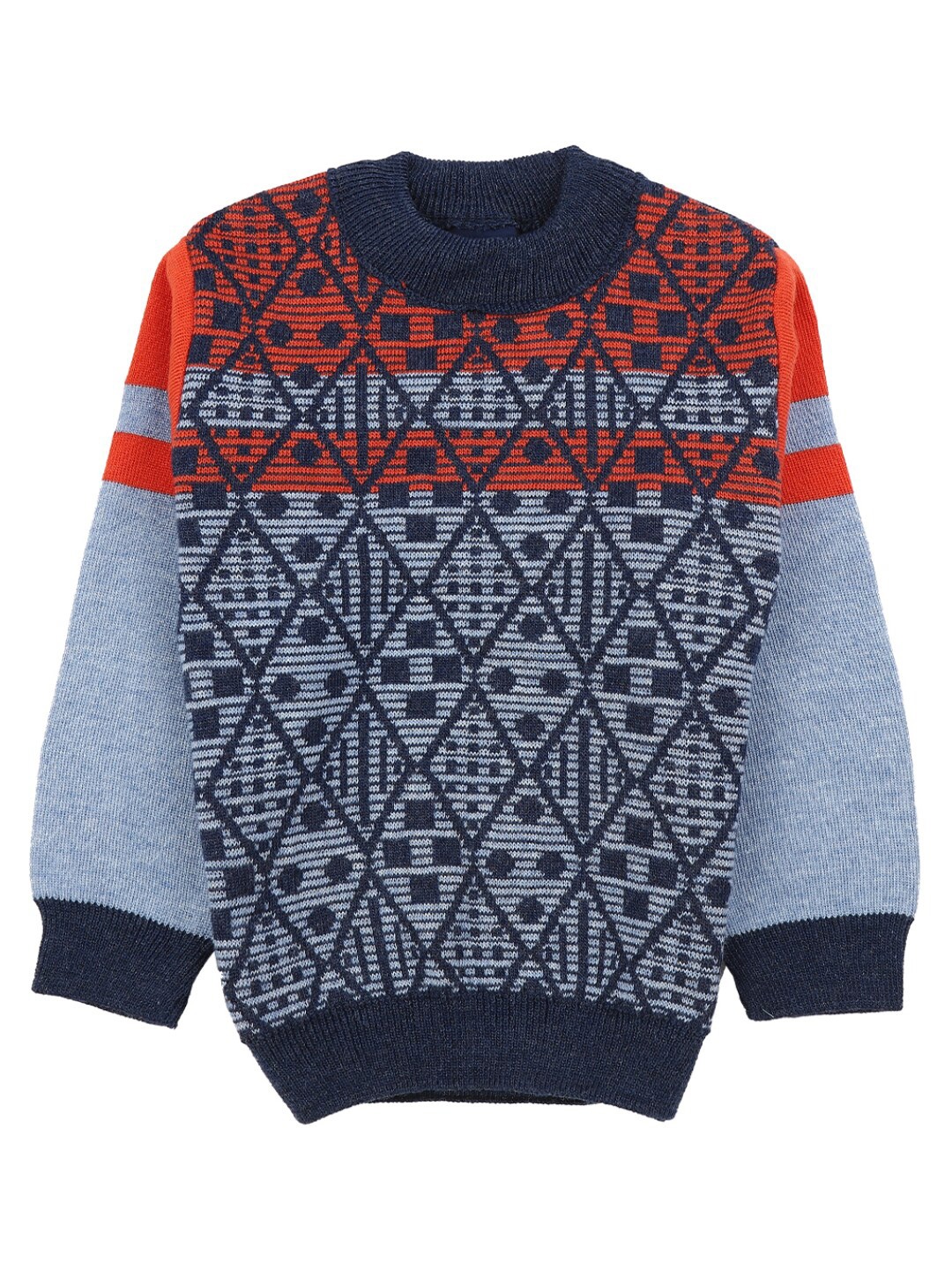 

V-Mart Boys Navy Blue & Red Printed Pullover