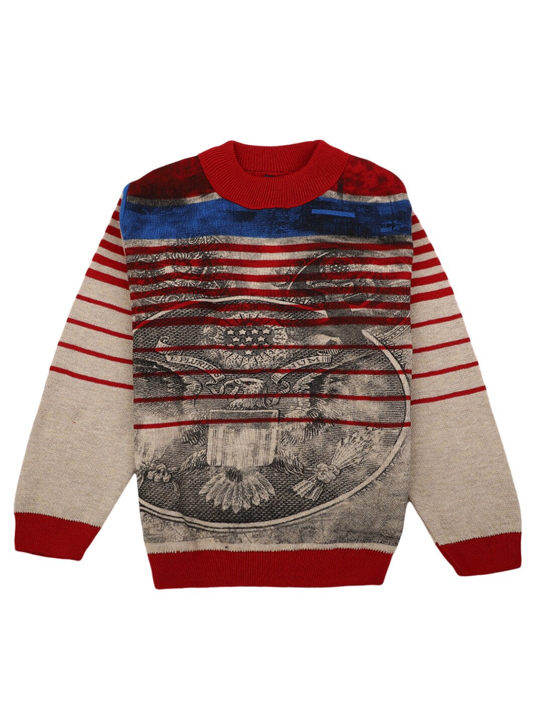 

V-Mart Boys Beige Printed Sweatshirt