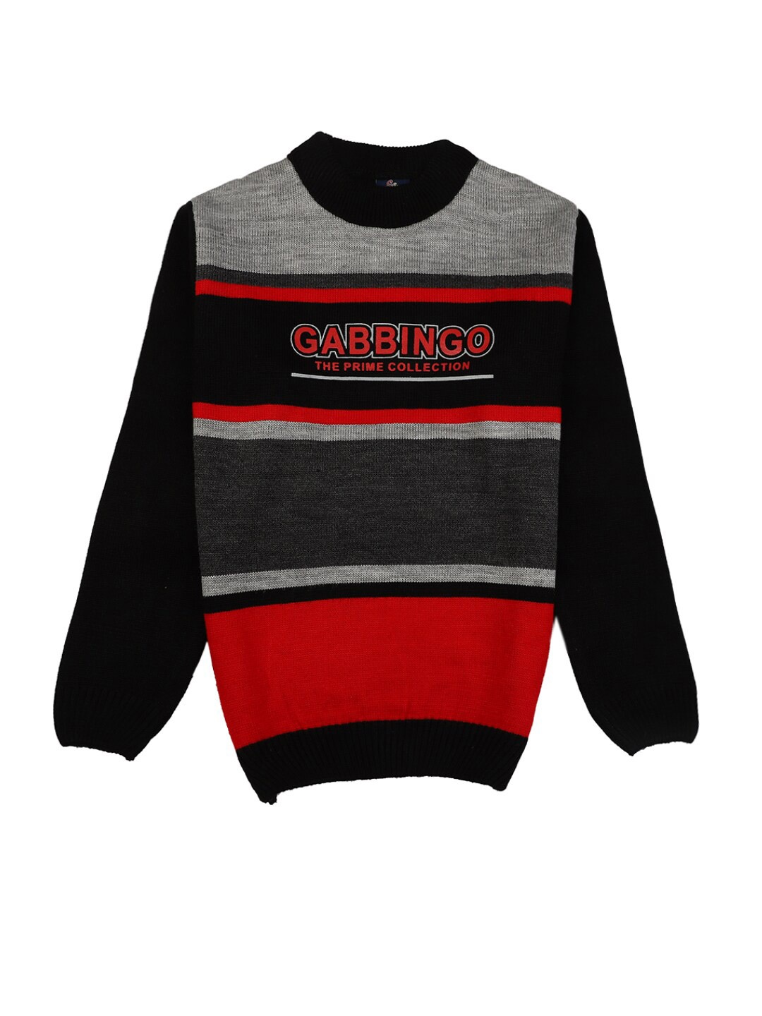 

V-Mart Boys Black & Red Acrylic Round Neck Pullover Sweater