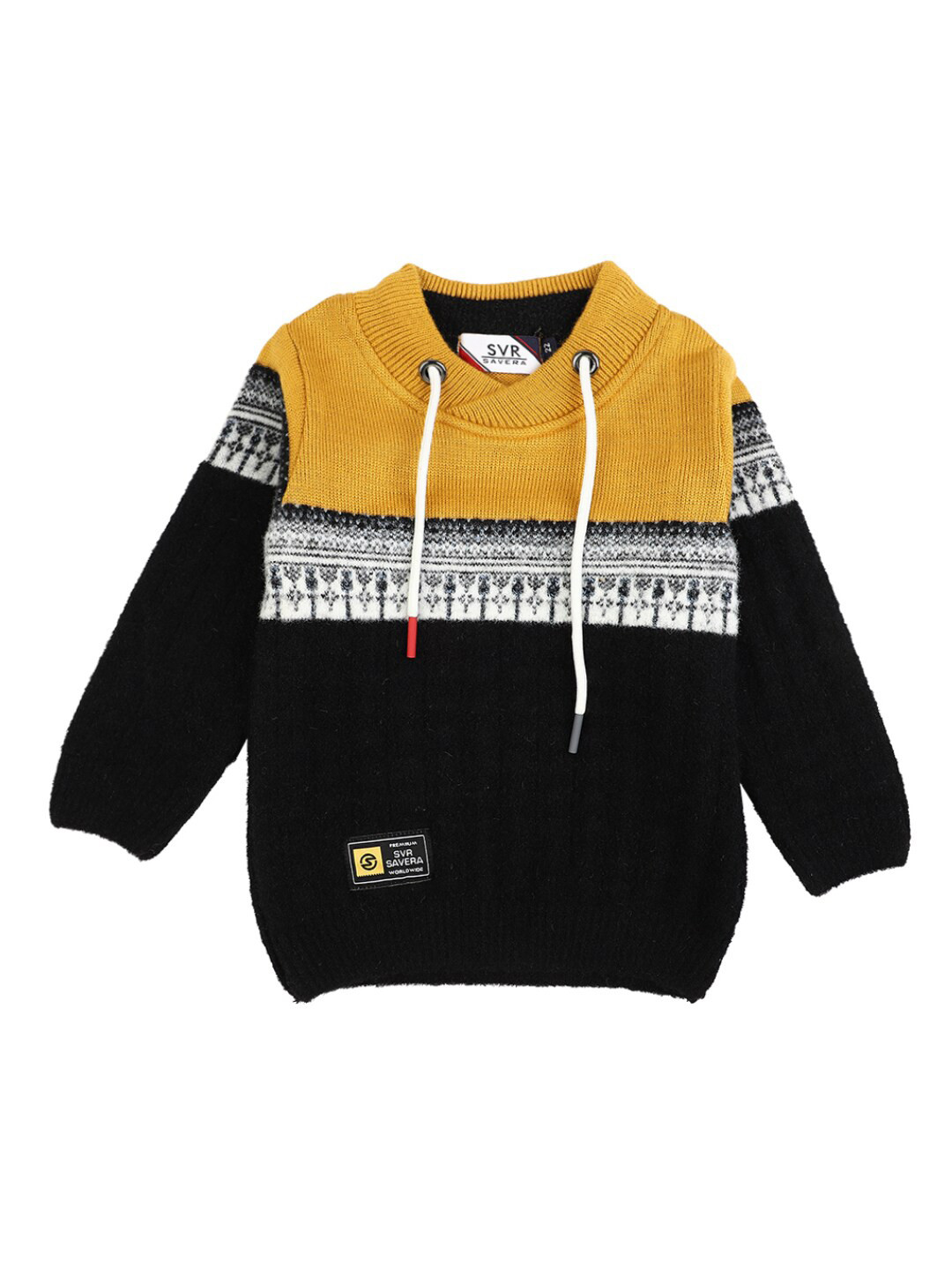 

V-Mart Boys Yellow Colourblocked Pullover Sweatshirt