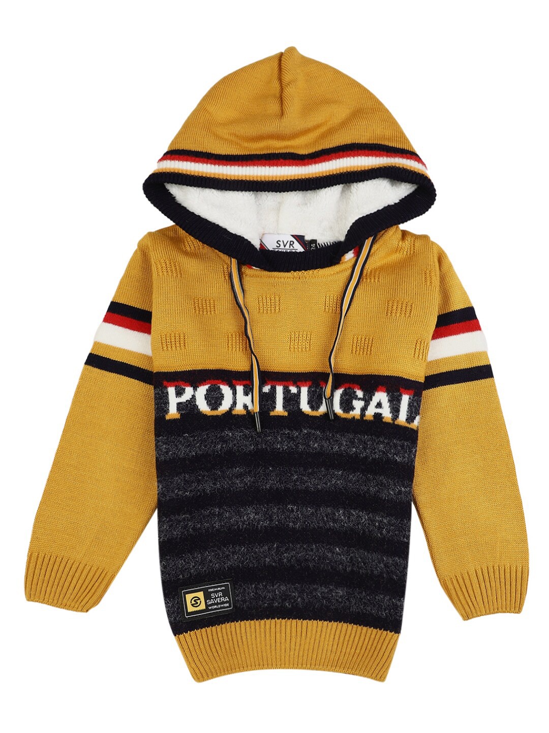 

V-Mart Boys Mustard Striped Sweatshirt