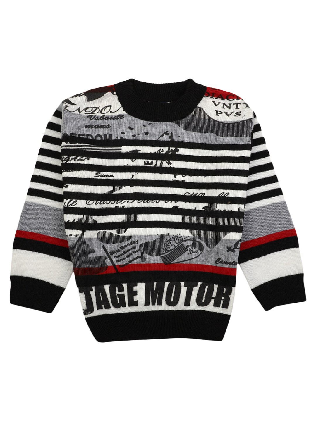 

V-Mart Boys Black Printed Sweatshirt