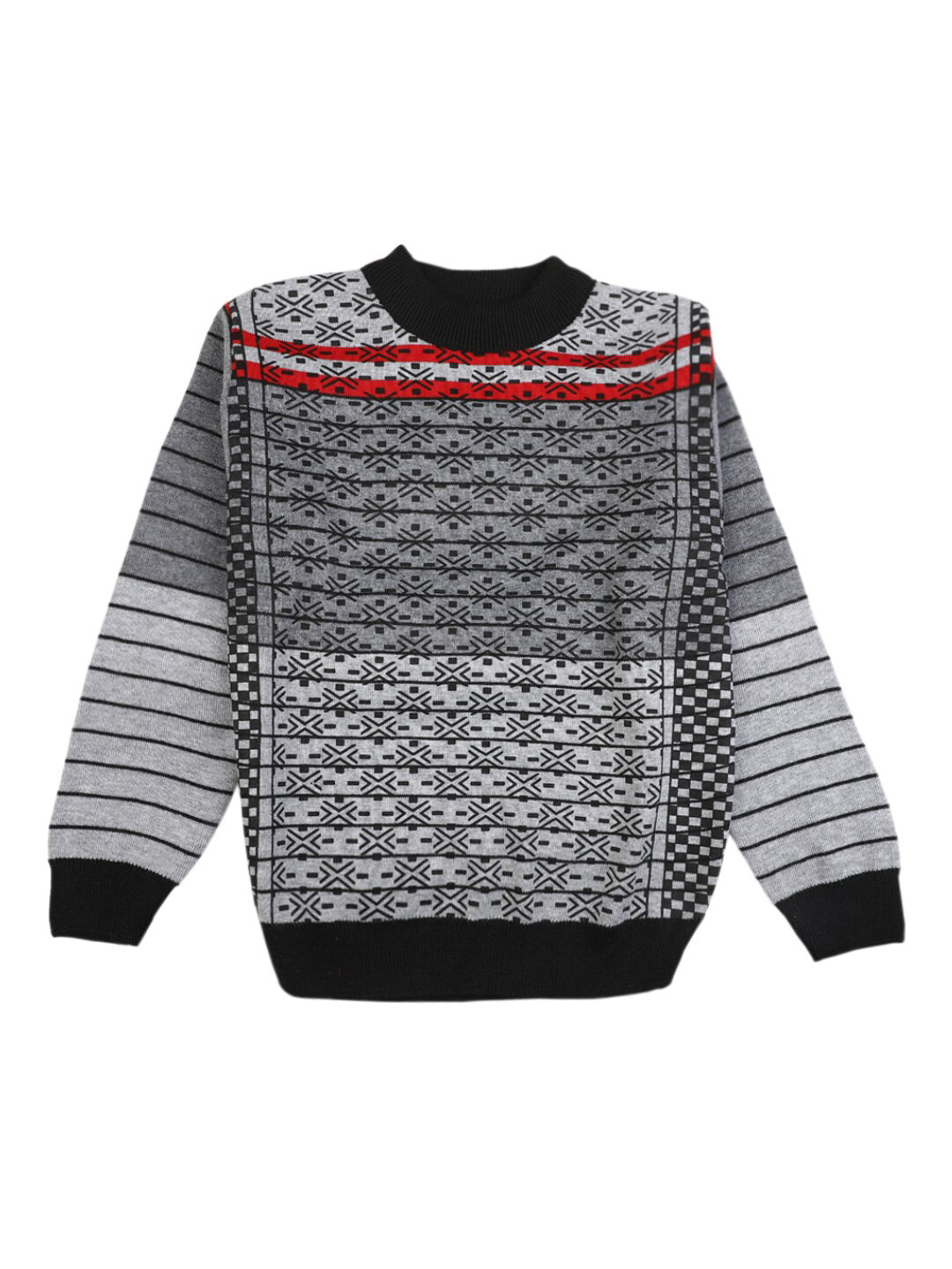 

V-Mart Boys Grey Self- Design Sweatshirt