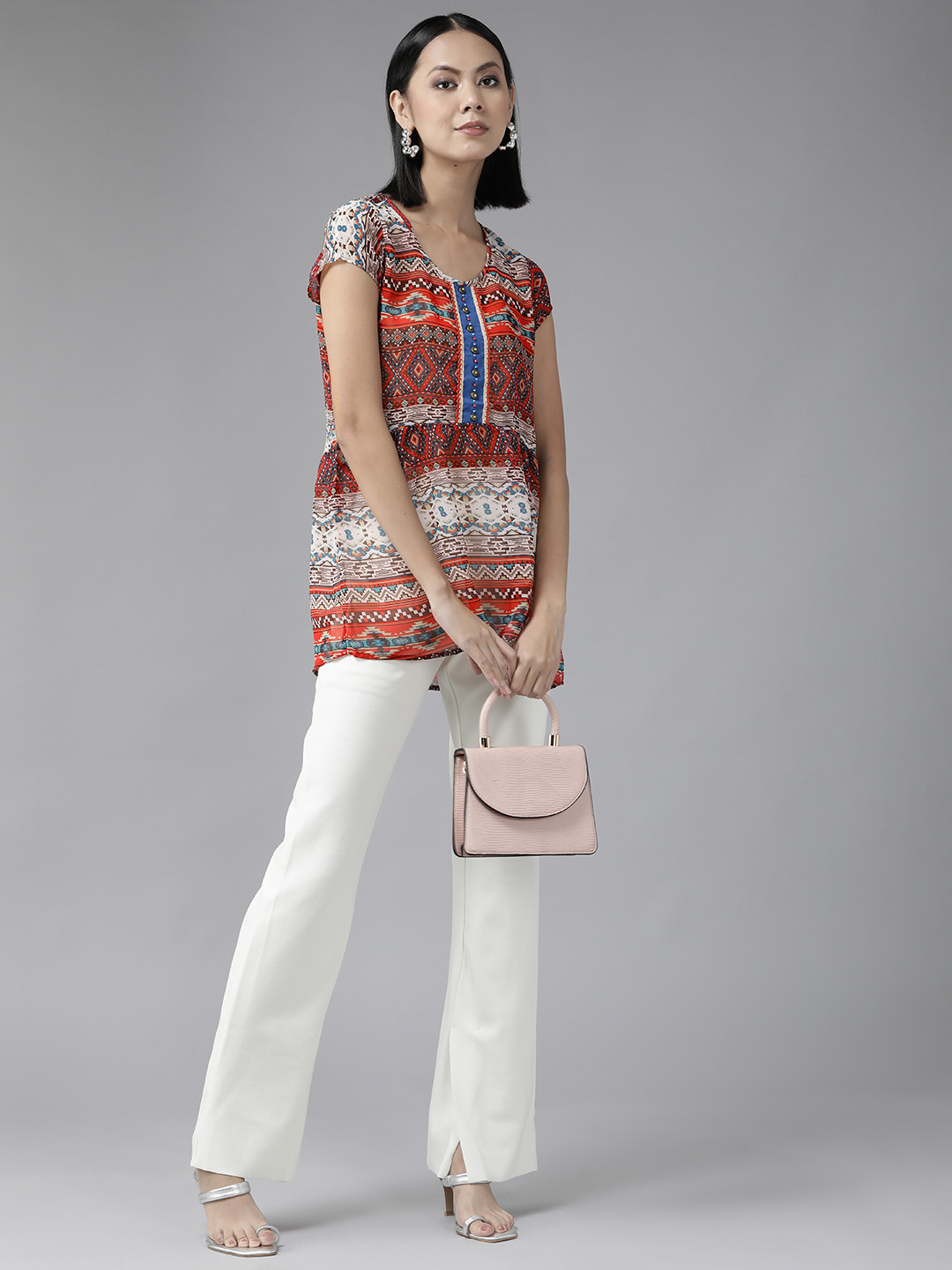 

Aarika Multicoloured Print Georgette Top, Multi