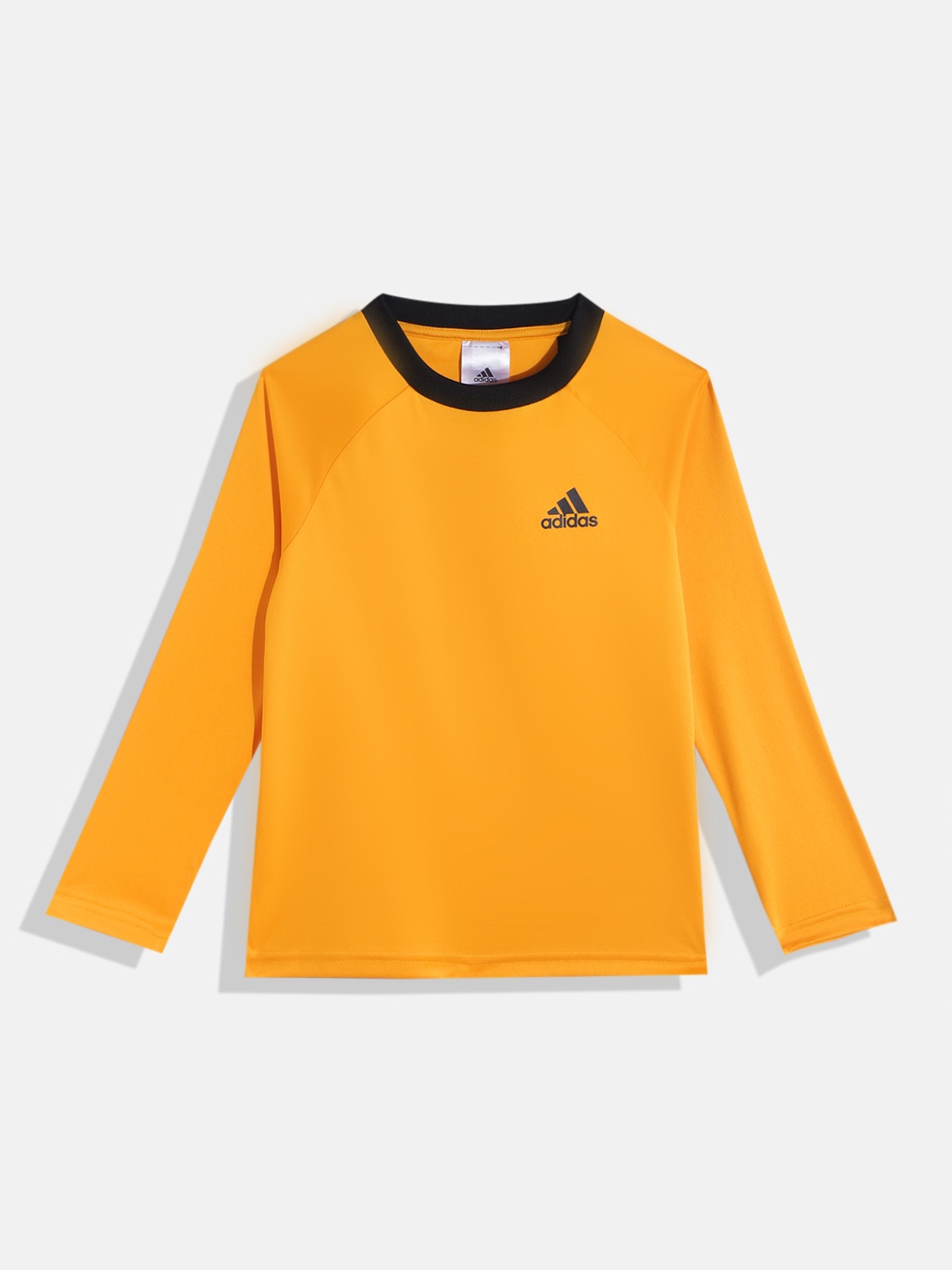 

ADIDAS Boys Mustard Yellow Solid T-shirt