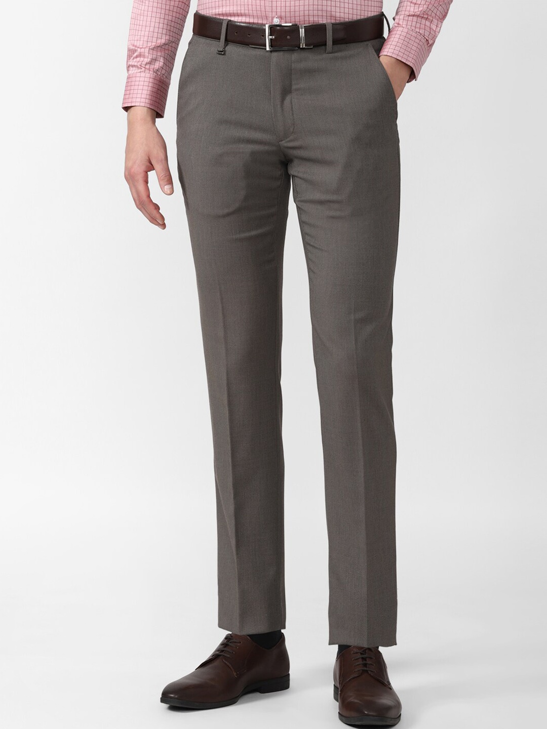 

Van Heusen Men Grey Slim Fit Trousers
