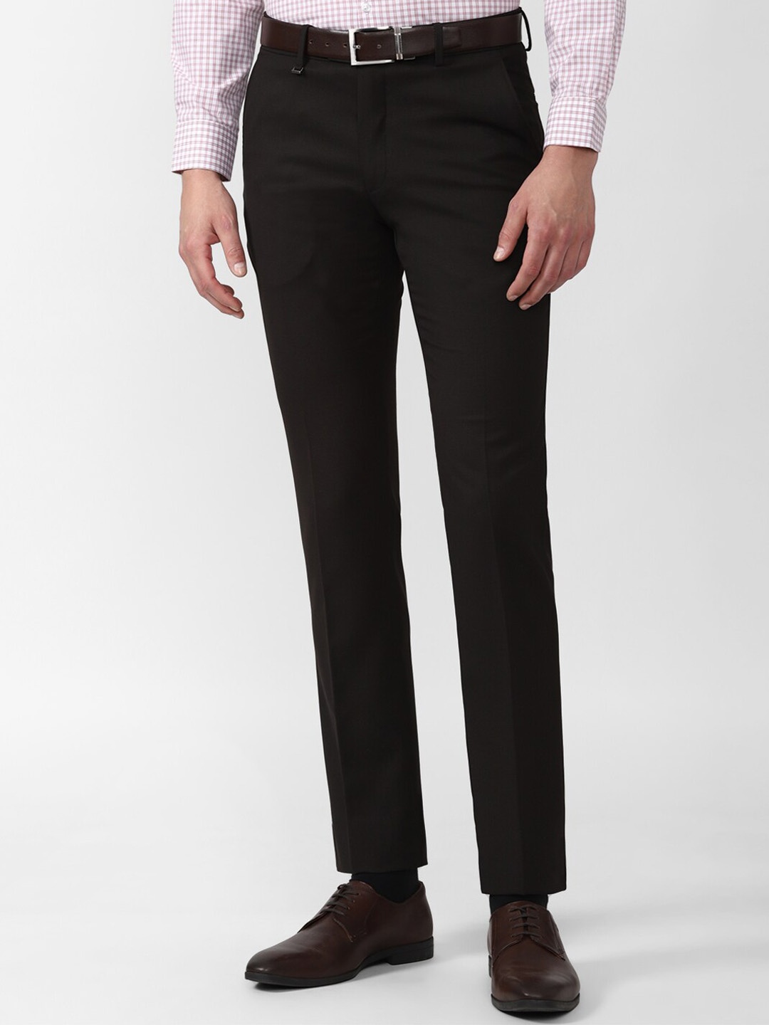 

Van Heusen Men Black Slim Fit Formal Trousers