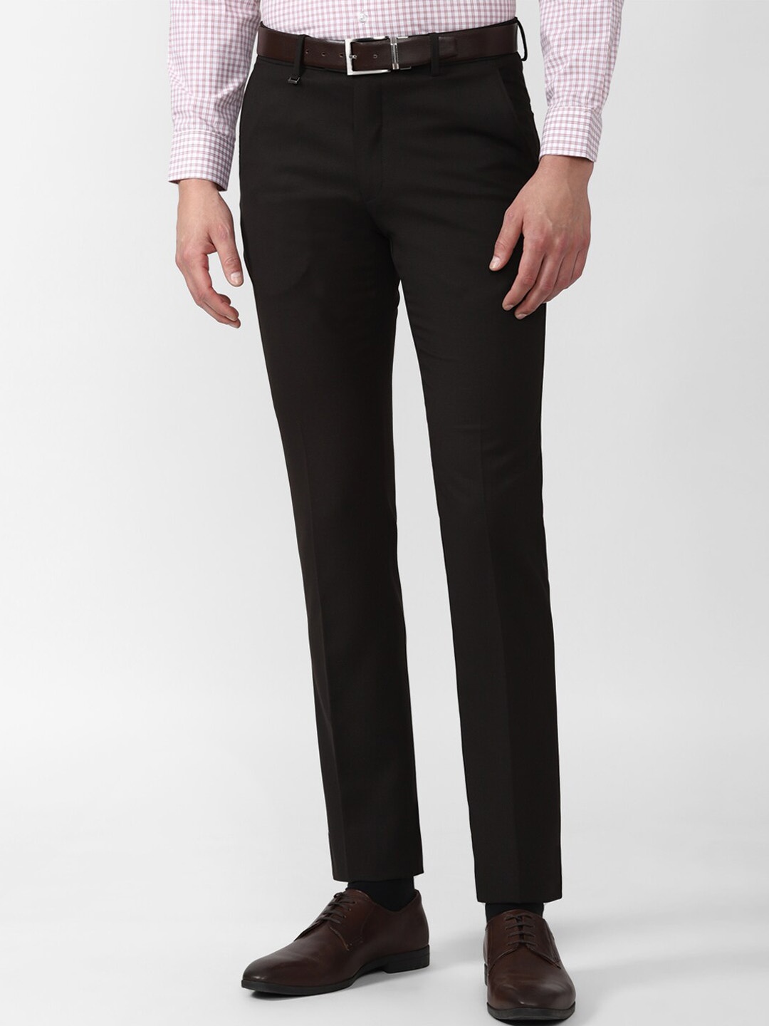 

Van Heusen Men Black Slim Fit Trousers