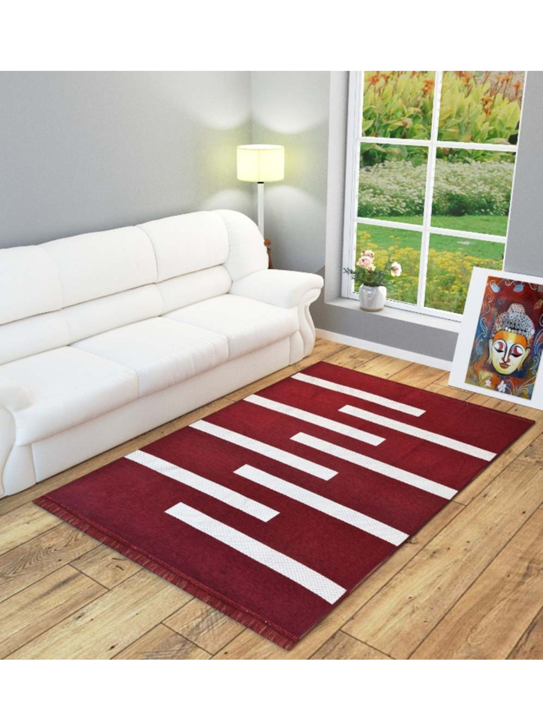 

Slushy Mushy Maroon Printed Modern Carpets
