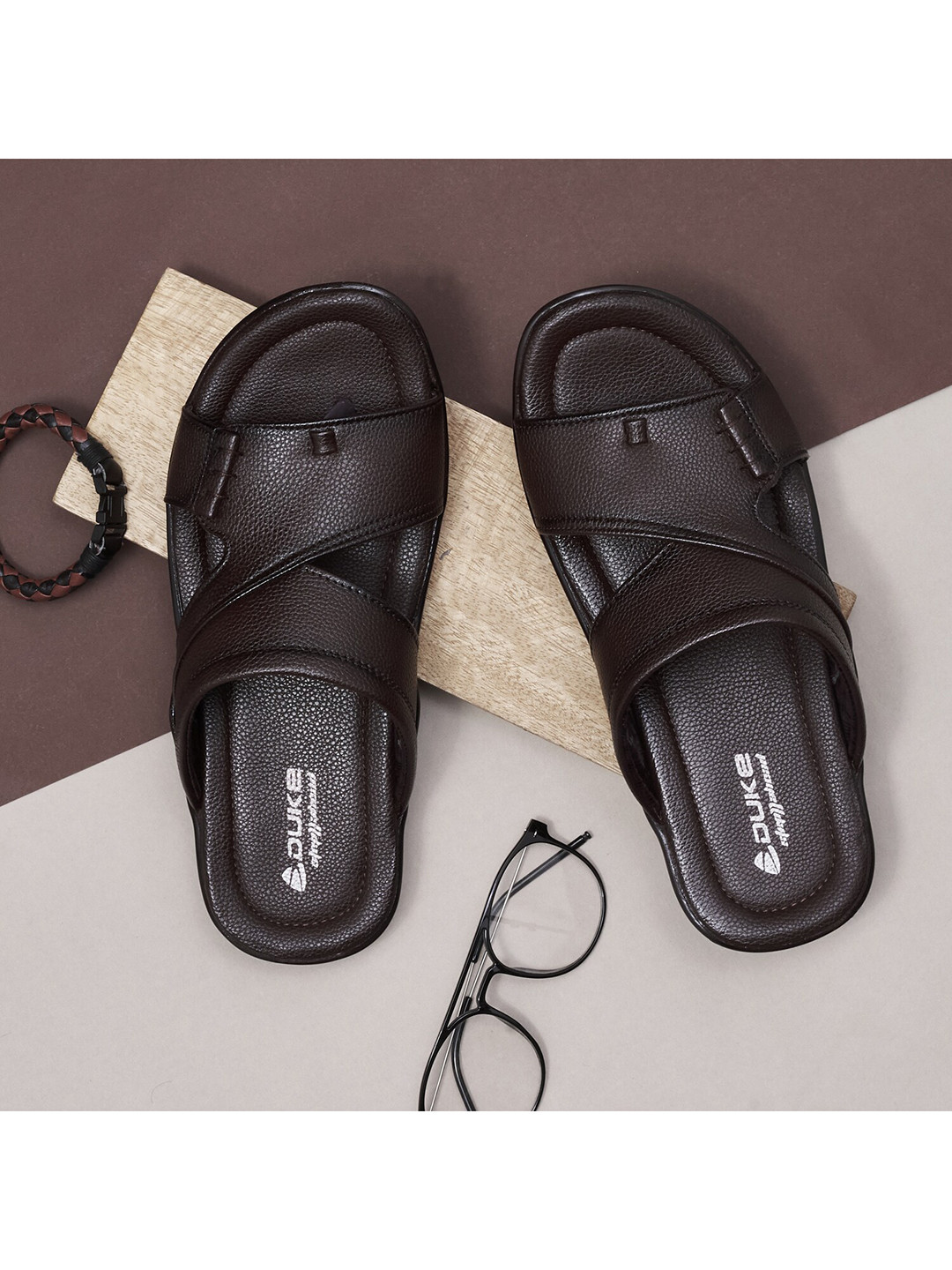 

Duke Men Brown Comfort Sandals
