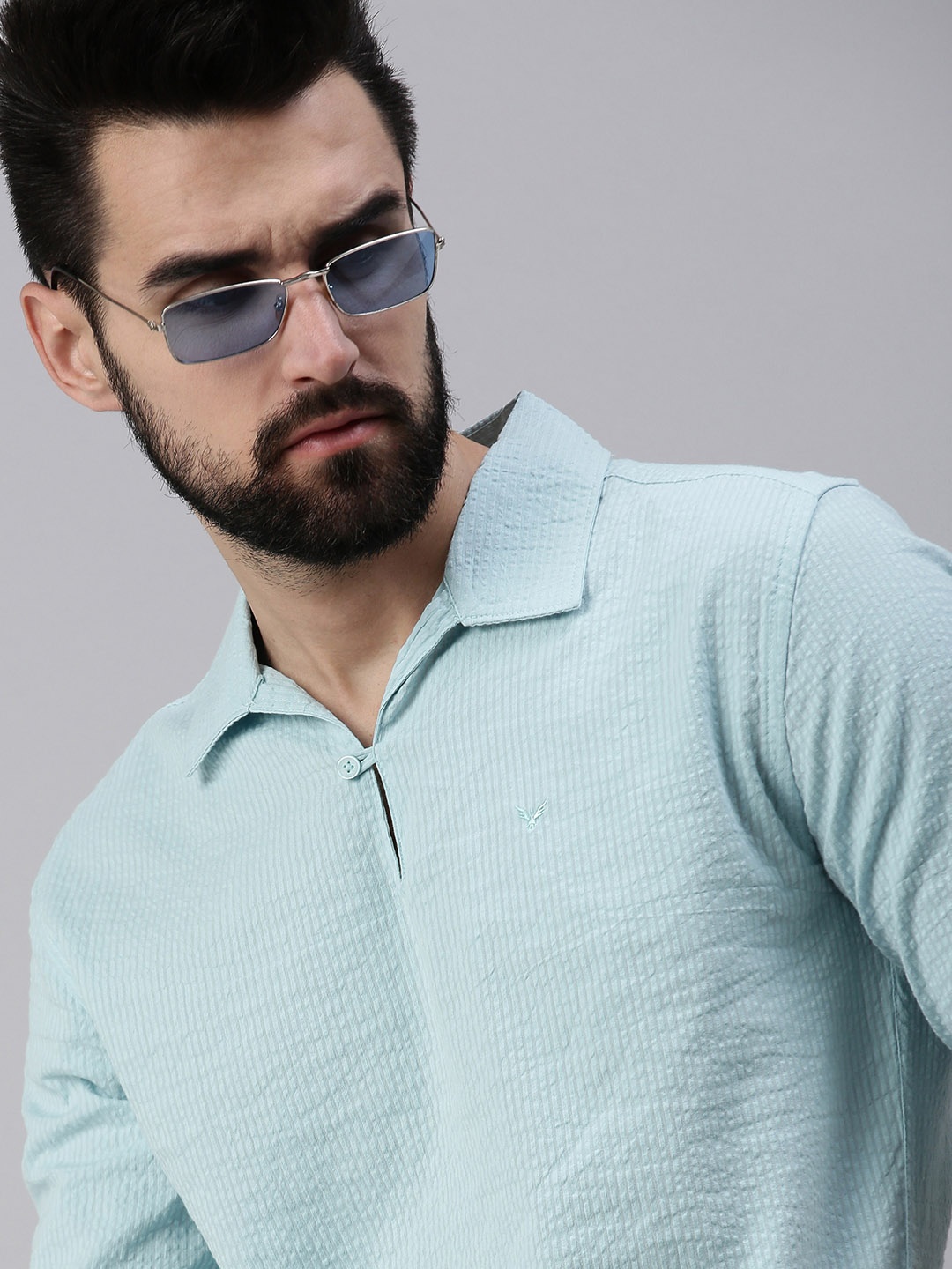 

SHOWOFF Men Blue Dyed Kurta