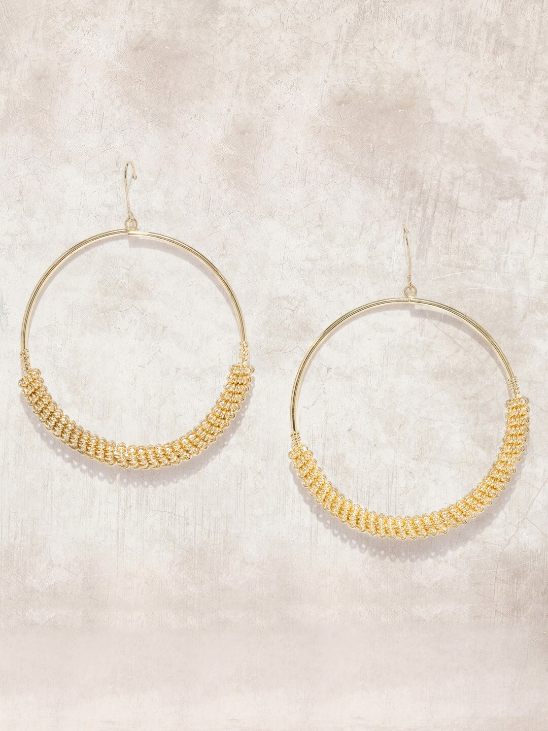 

Anouk Gold-Toned Circular Drop Earrings