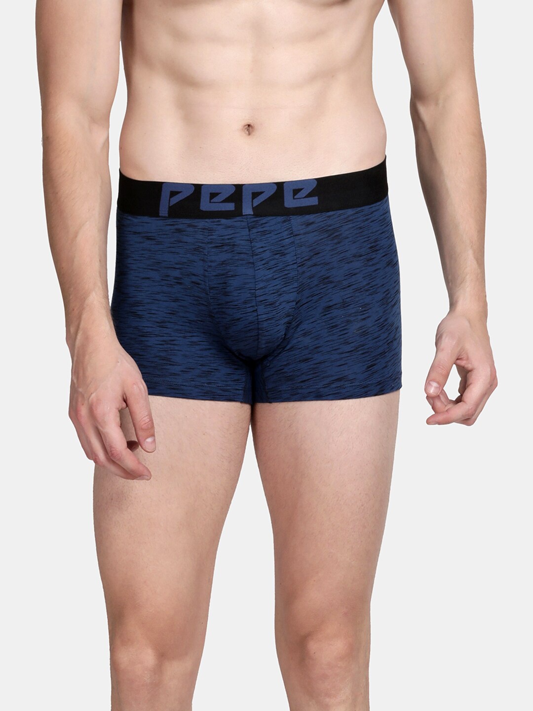 

Pepe Jeans Men Blue & Black Printed Cotton Trunk