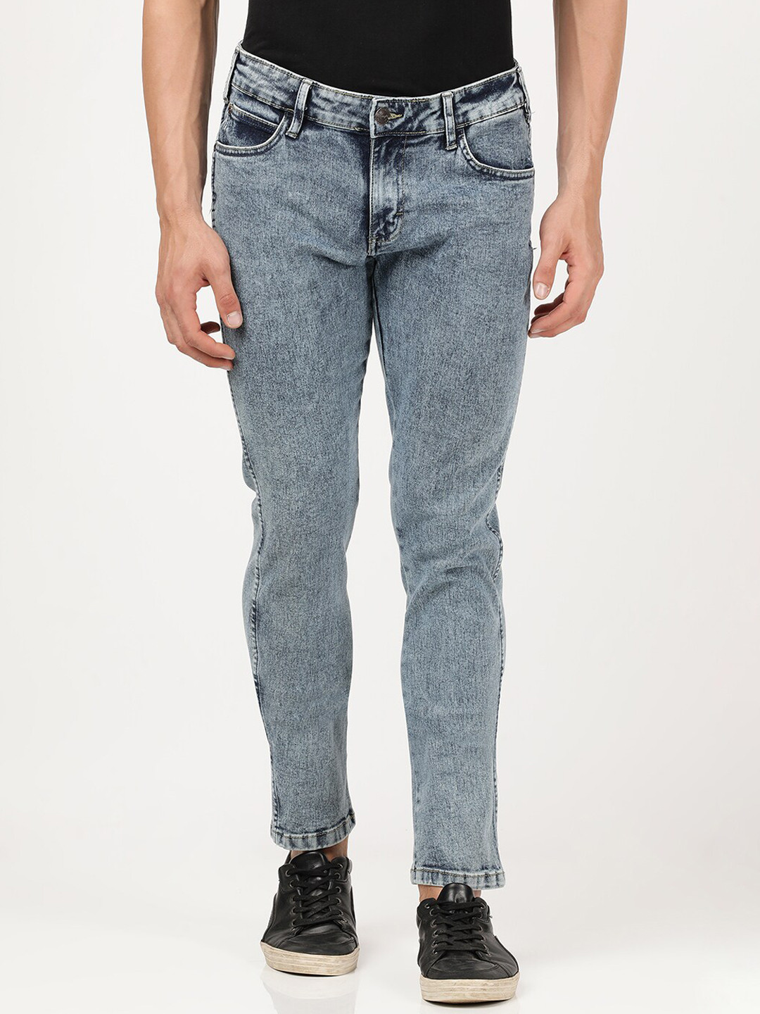 

Wrangler Men Blue Vegas Skinny Fit Low-Rise Heavy Fade Stretchable Jeans