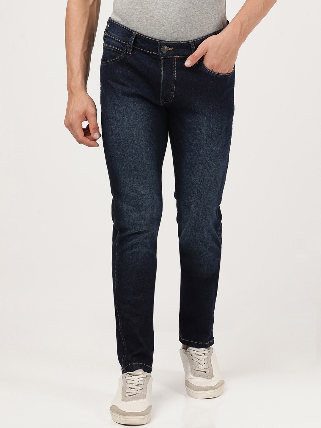 Wrangler Men Blue Vegas Skinny Fit Low-Rise Light Fade Stretchable Jeans