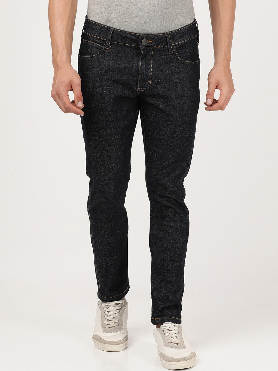 

Wrangler Men Navy Blue Vegas Skinny Fit Low-Rise Stretchable Jeans