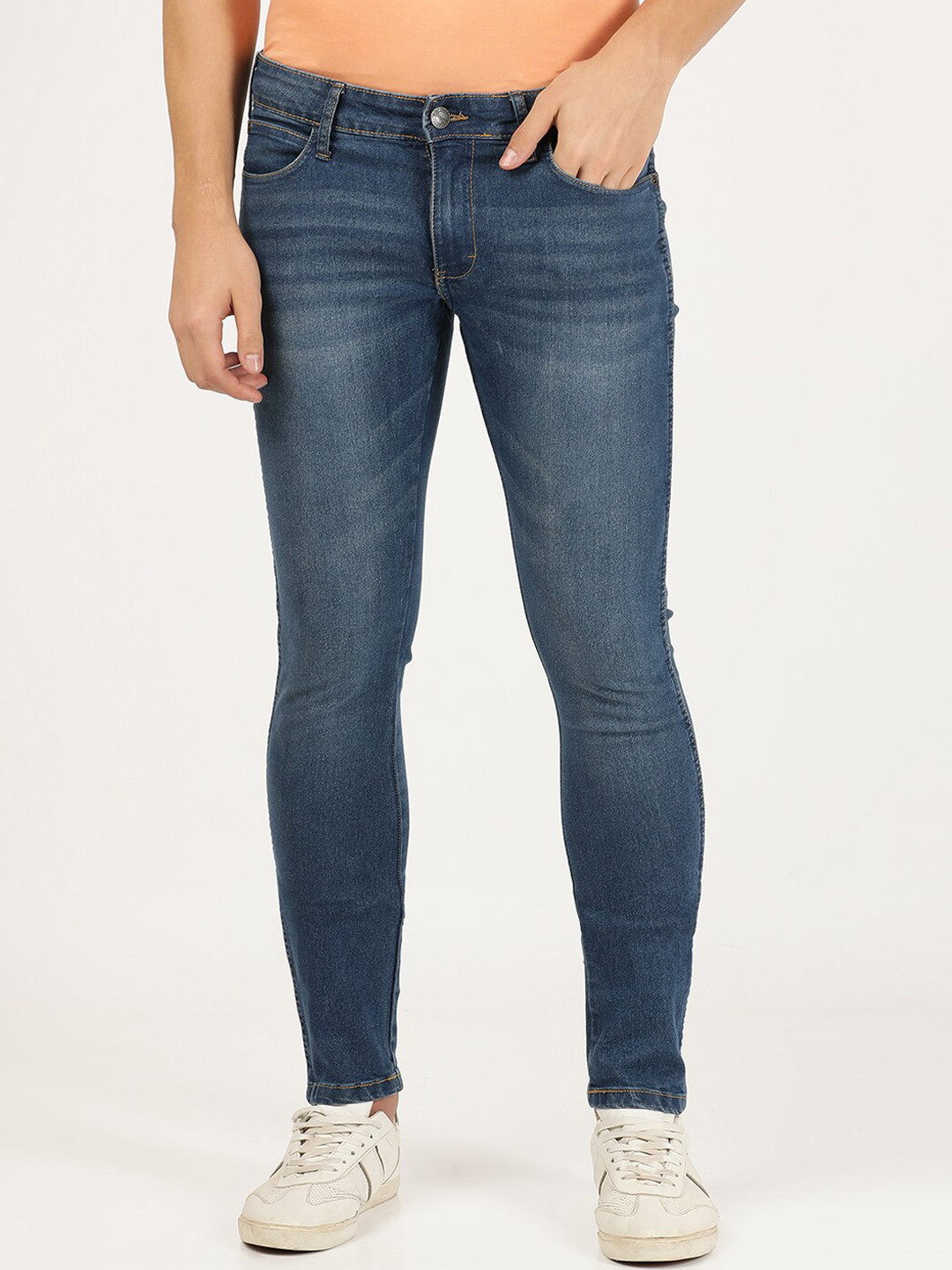 

Wrangler Men Blue Vegas Skinny Fit Low-Rise Light Fade Stretchable Jeans