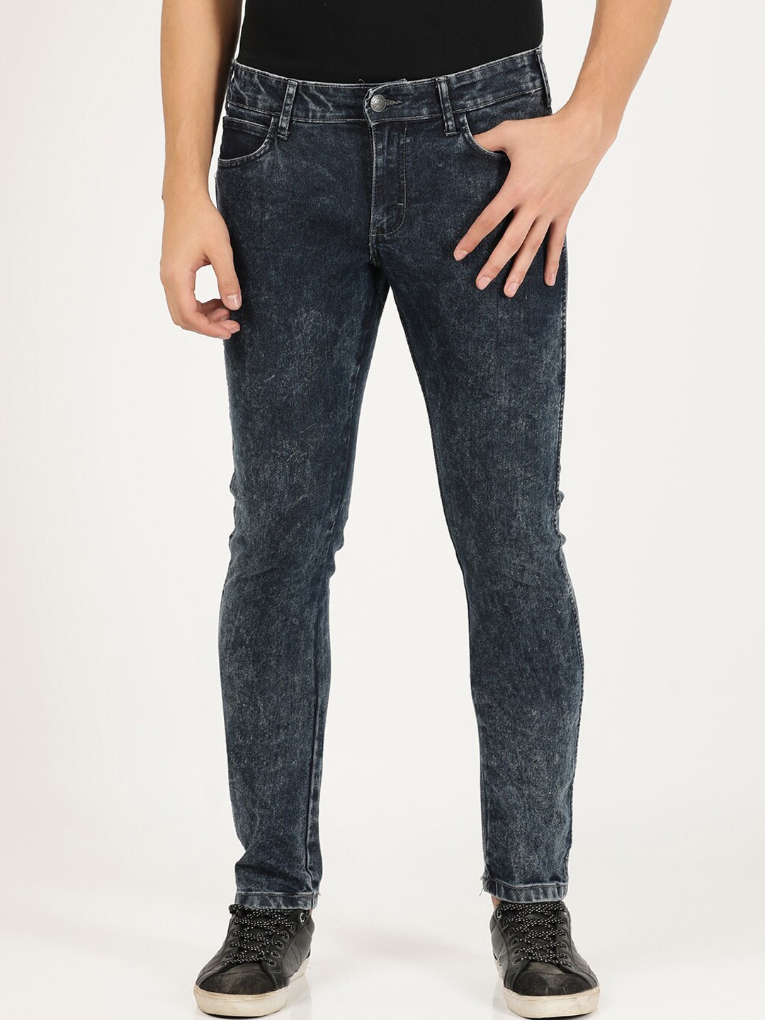 

Wrangler Men Blue Vegas Skinny Fit Low-Rise Heavy Fade Stretchable Jeans