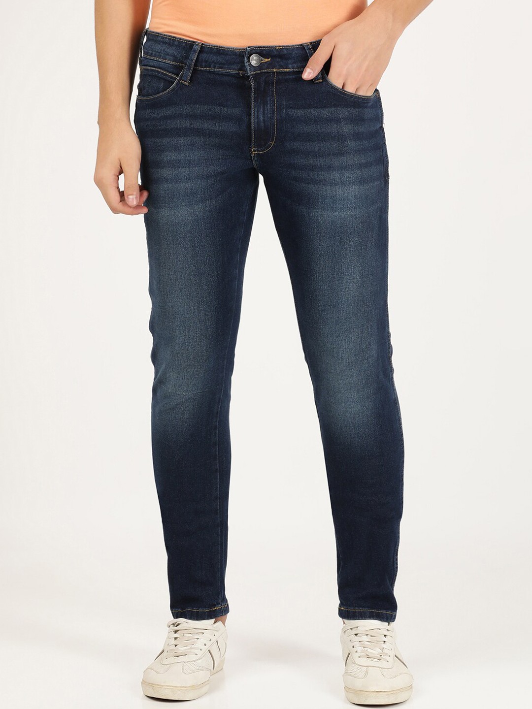 

Wrangler Men Blue Vegas Skinny Fit Low-Rise Light Fade Stretchable Jeans