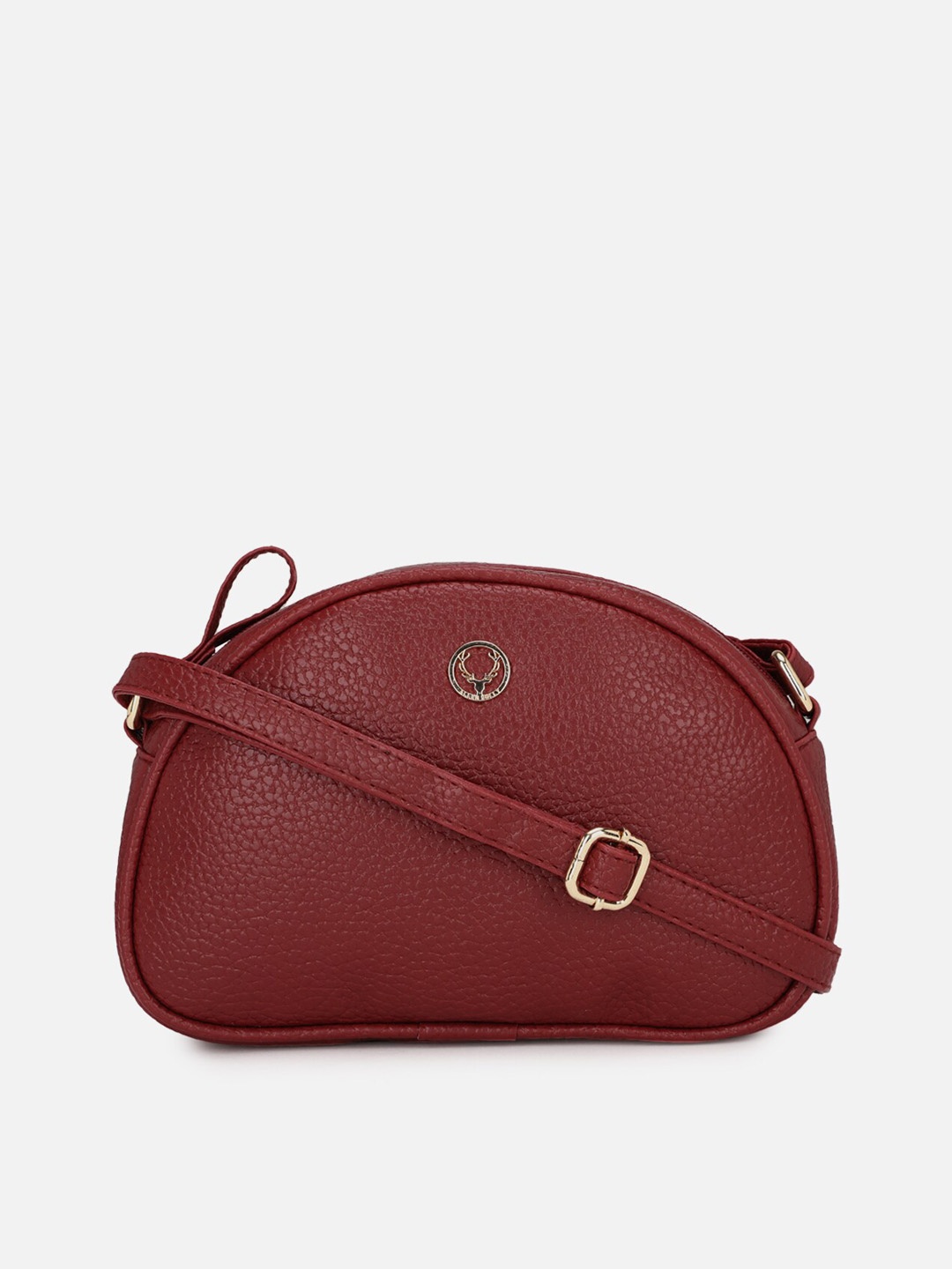 

Allen Solly Maroon Structured Sling Bag