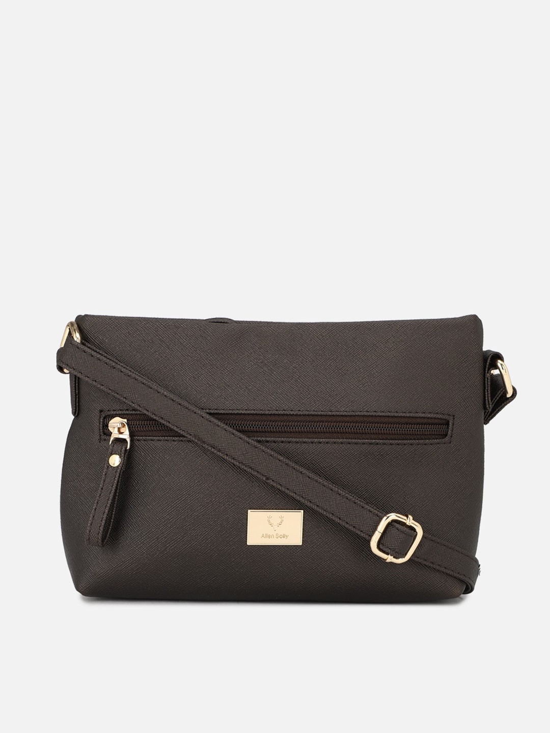 

Allen Solly Brown PU Structured Sling Bag