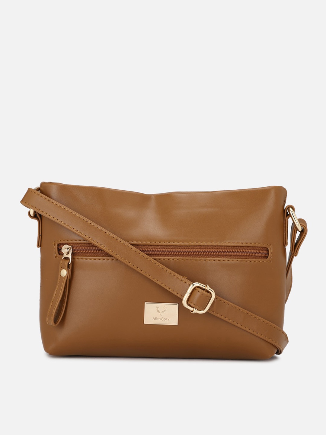 

Allen Solly Brown PU Structured Sling Bag
