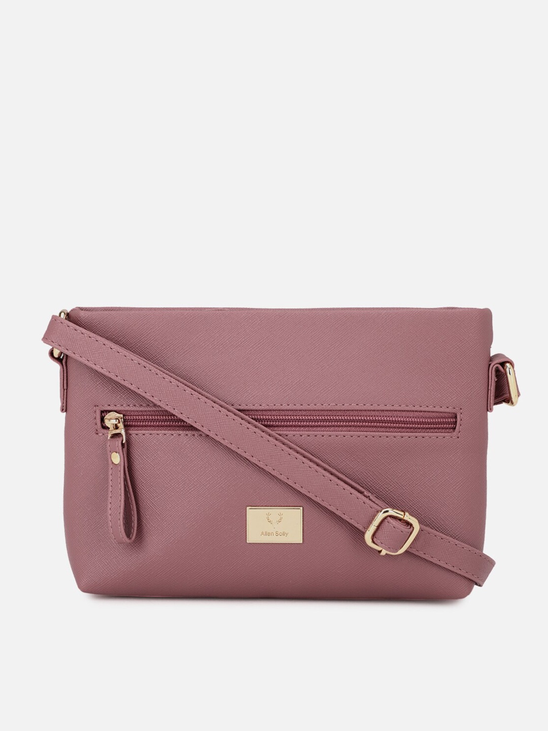 

Allen Solly Pink PU Structured Sling Bag with Tasselled