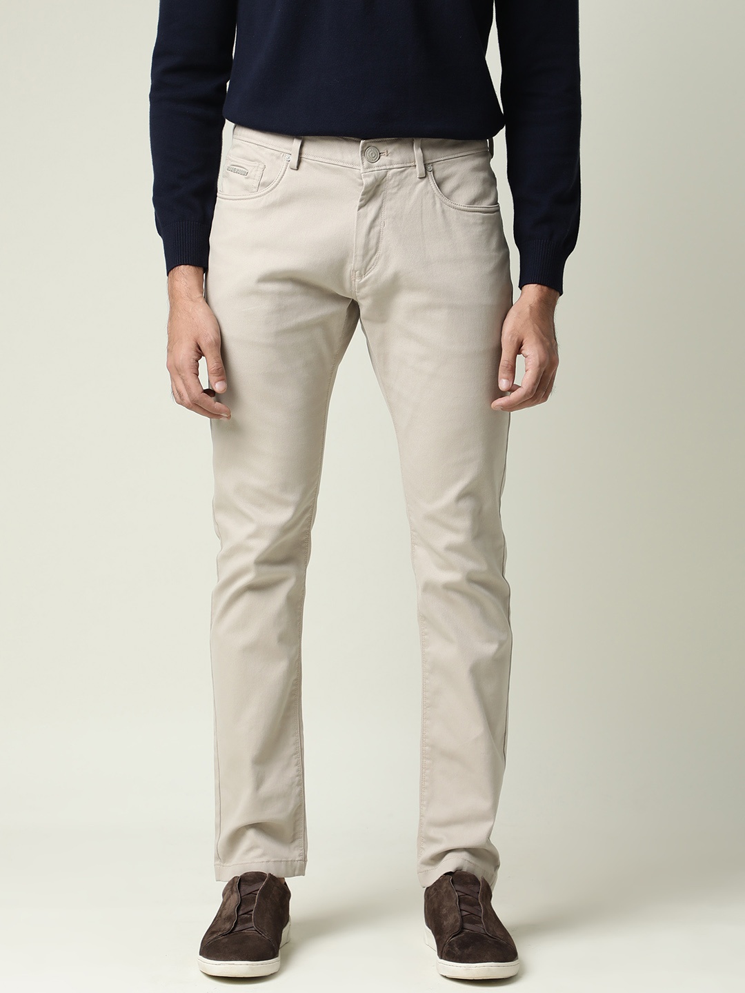 

RARE RABBIT Spoke-22 Mid-Rise Slim Fit Trouser, Beige