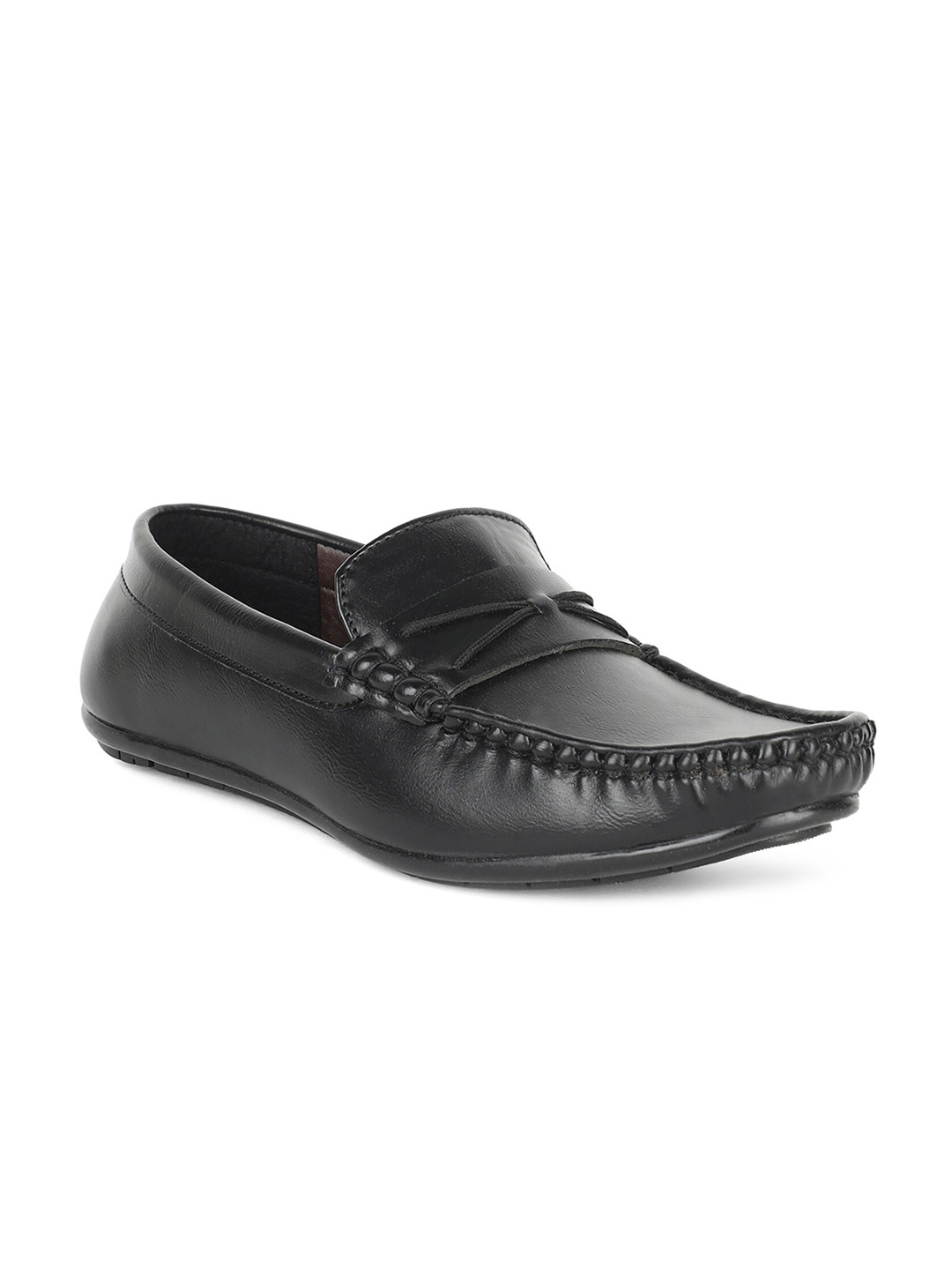 

Khadims Men Black Solid Formal Loafers