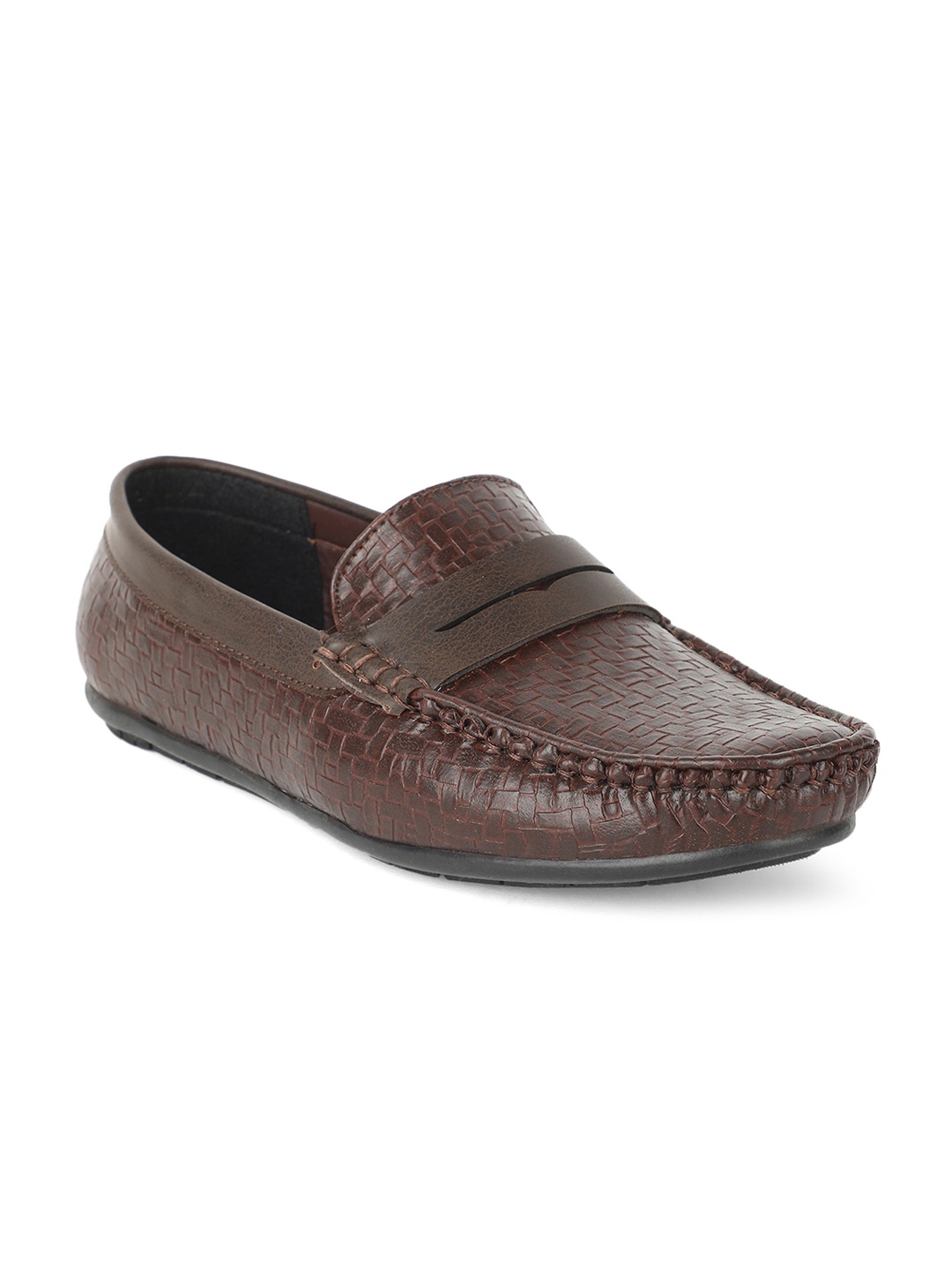 

Khadims Men Brown Solid Formal Loafer Shoes