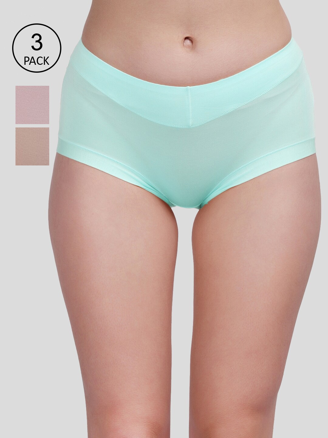 

Amour Secret Women Pack of 3 Solid Hipster Briefs, Green