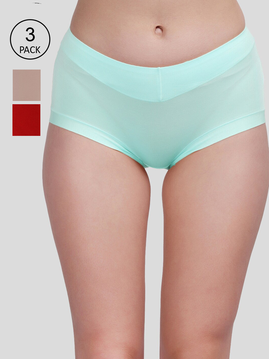 

Amour Secret Women Pack Of 3 Solid Hipster Briefs, Blue