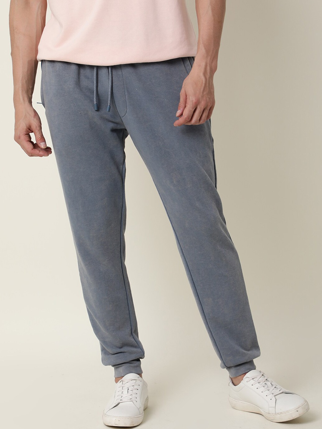 

RARE RABBIT Men Titan Slim Fit Solid Track Pant, Blue