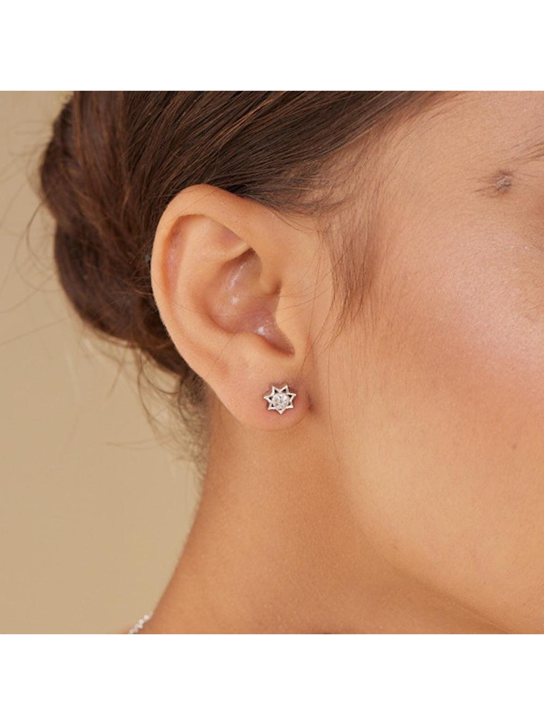 

PALMONAS 925 Sterling Silver Star Shaped Studs Earrings