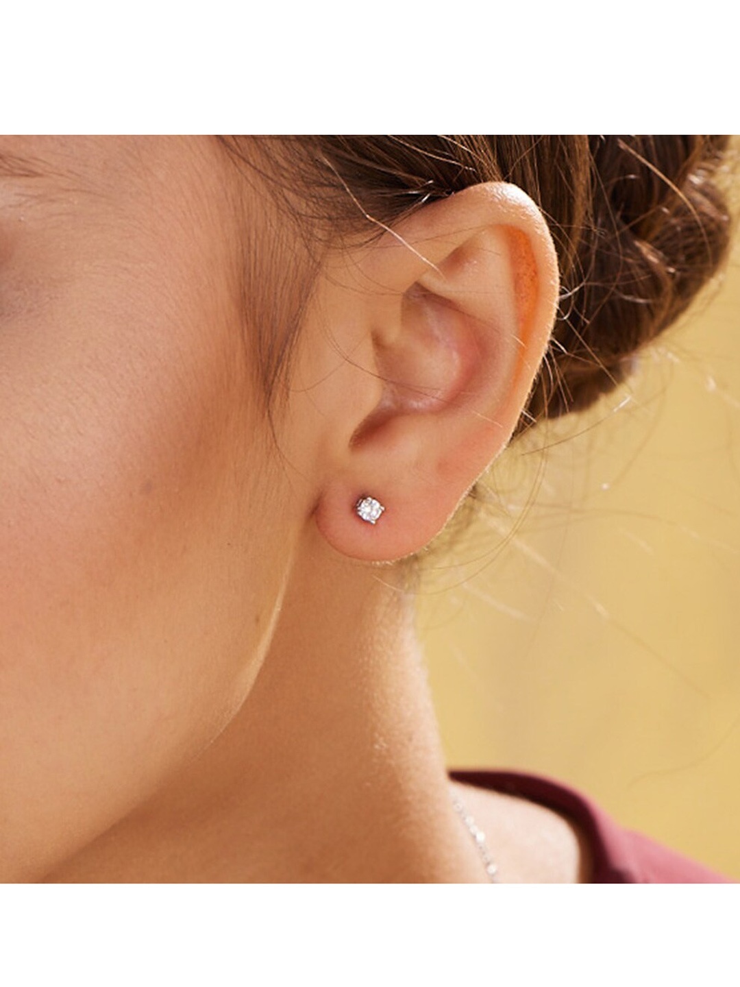 

PALMONAS 925 Sterling Silver Diamond Shaped Studs Earrings