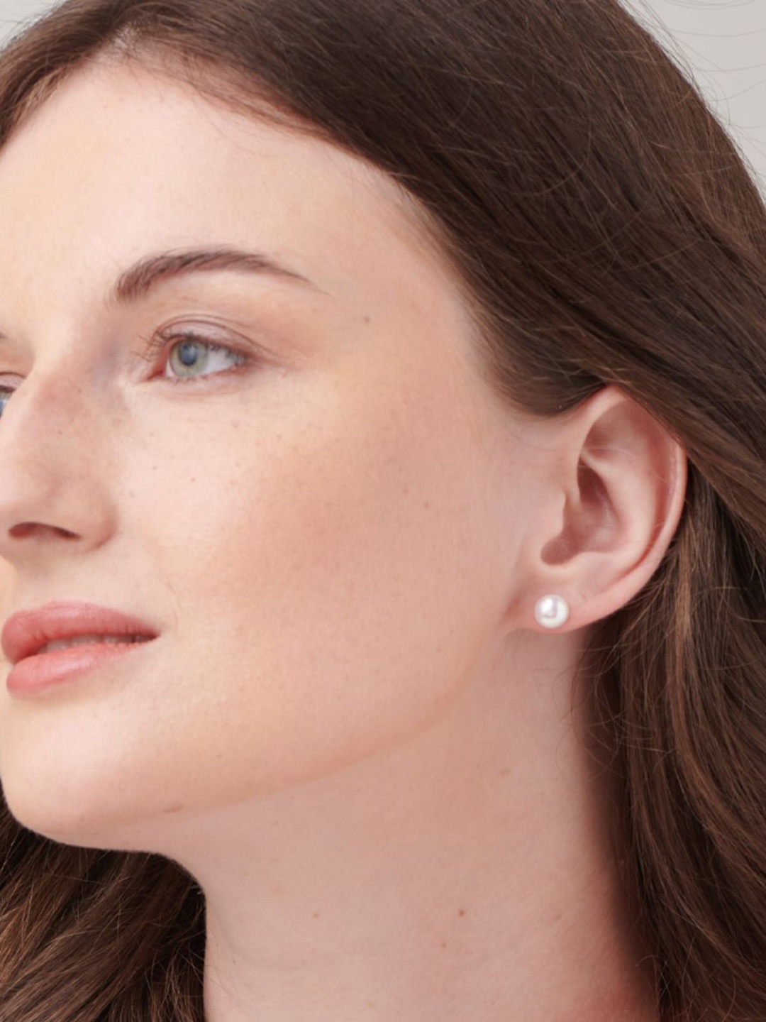 

PALMONAS Silver-Toned Spherical Studs Earrings