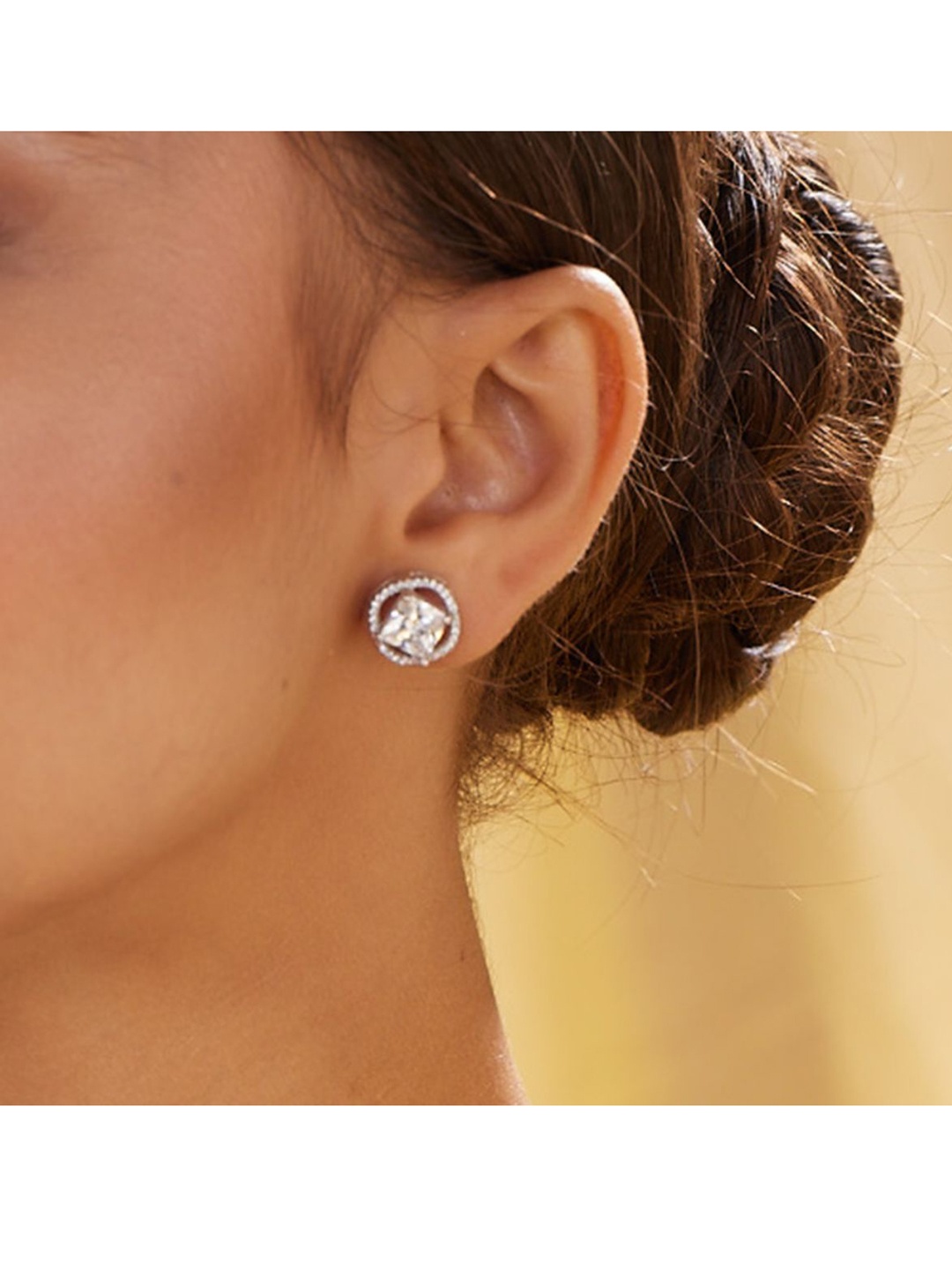 

PALMONAS Women 925 Sterling Silver Circular Studs Earrings
