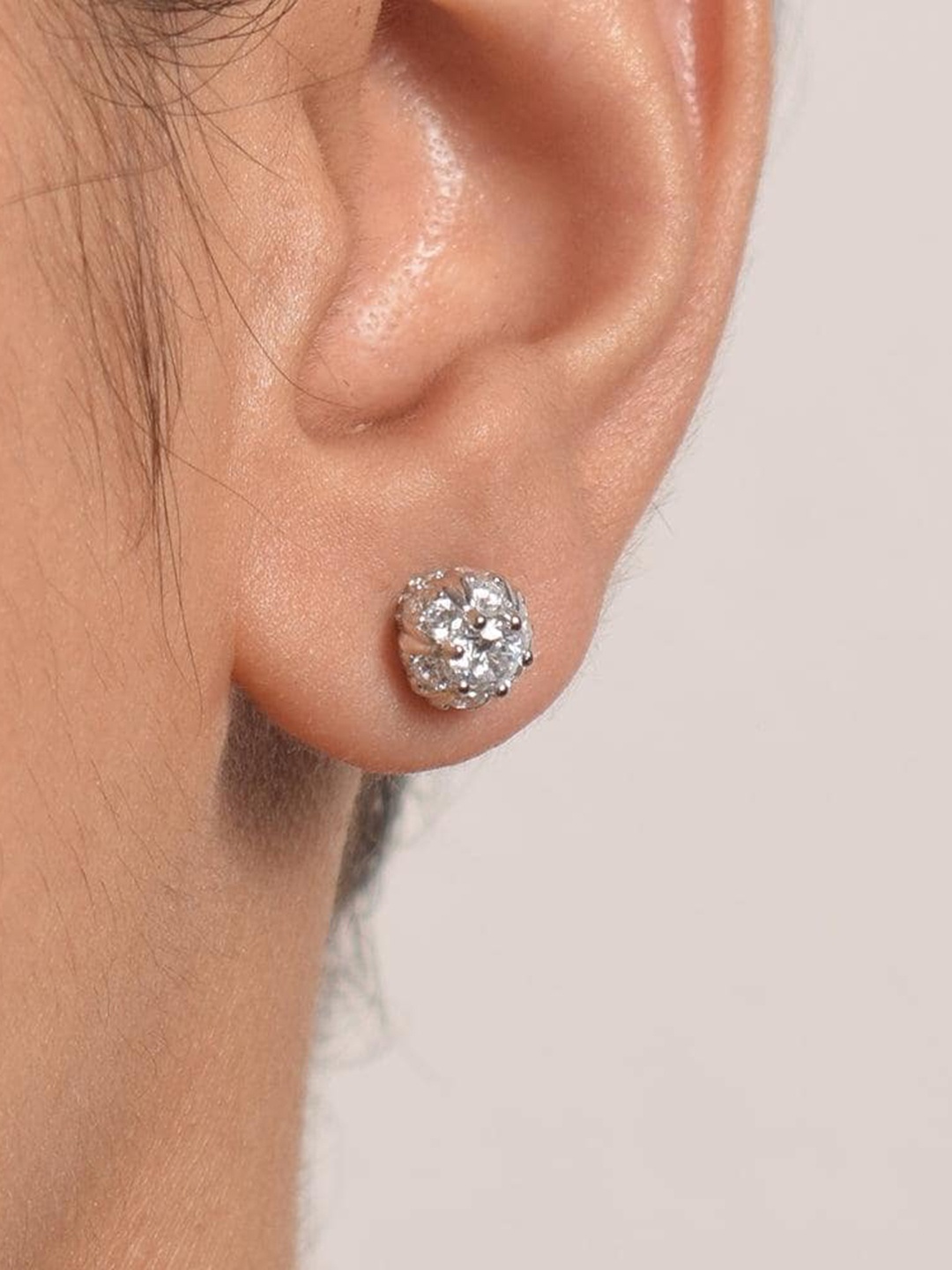 

PALMONAS 925 Sterling Silver Diamond Shaped Studs Earrings